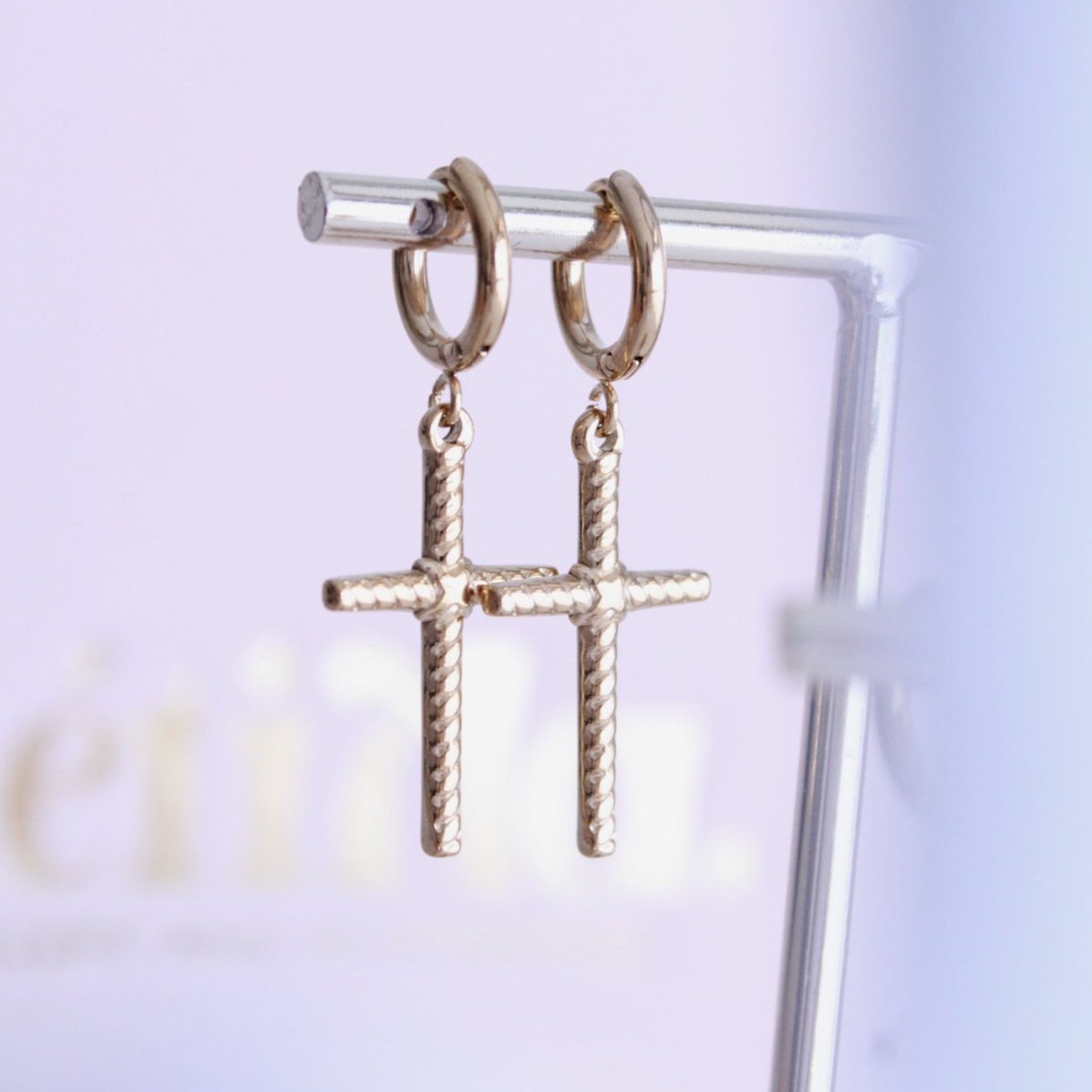 Pendientes Aro Cruz (2 medidas)