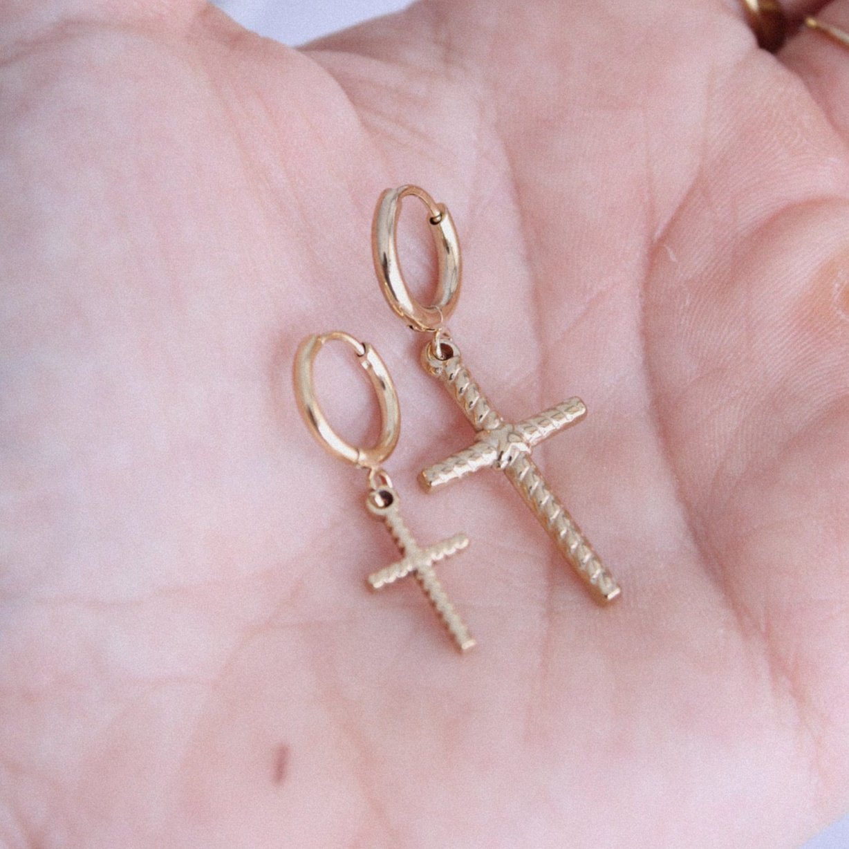 Pendientes Aro Cruz (2 medidas)