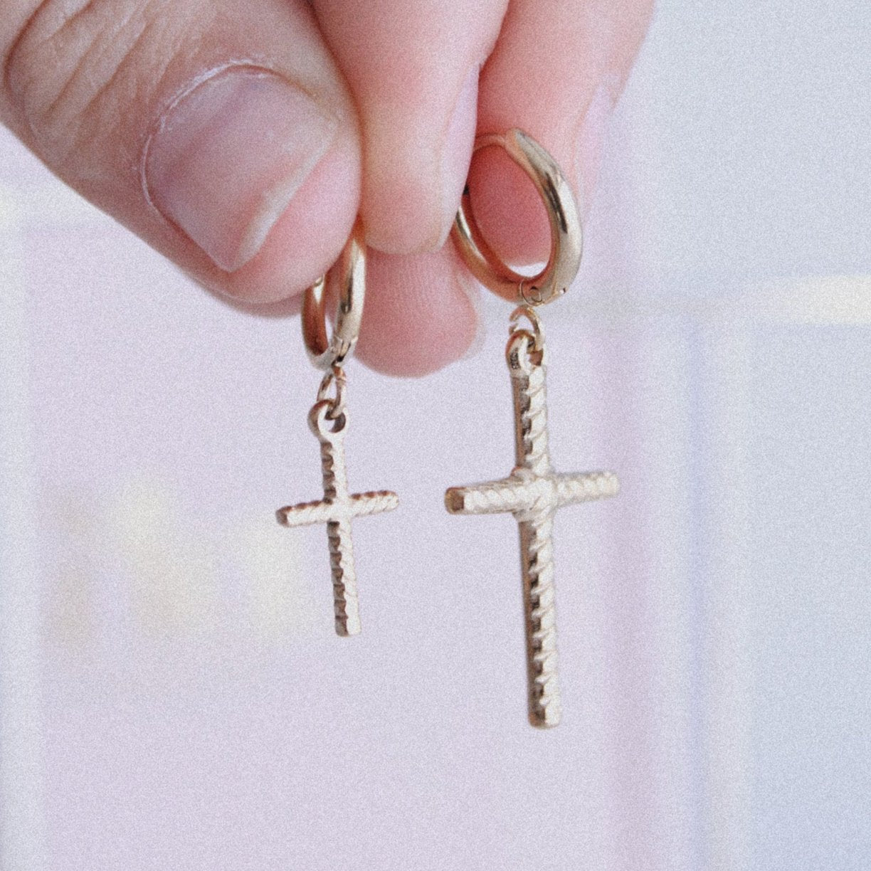 Pendientes Aro Cruz (2 medidas)