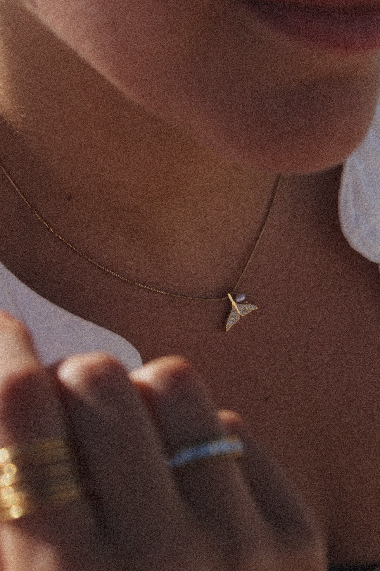 Collar SEI Cola de Ballena Shine + perla