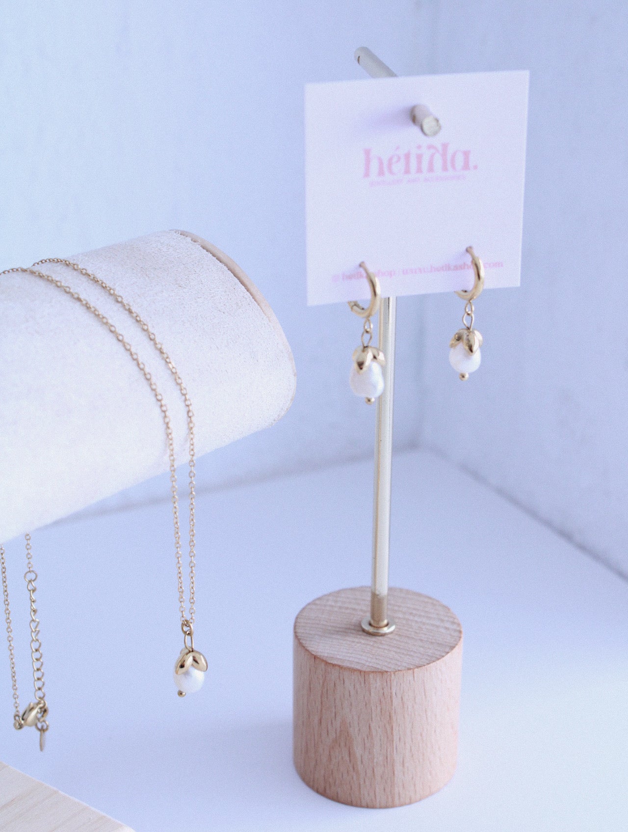 Pendientes PERNAF - Perla natural en flor