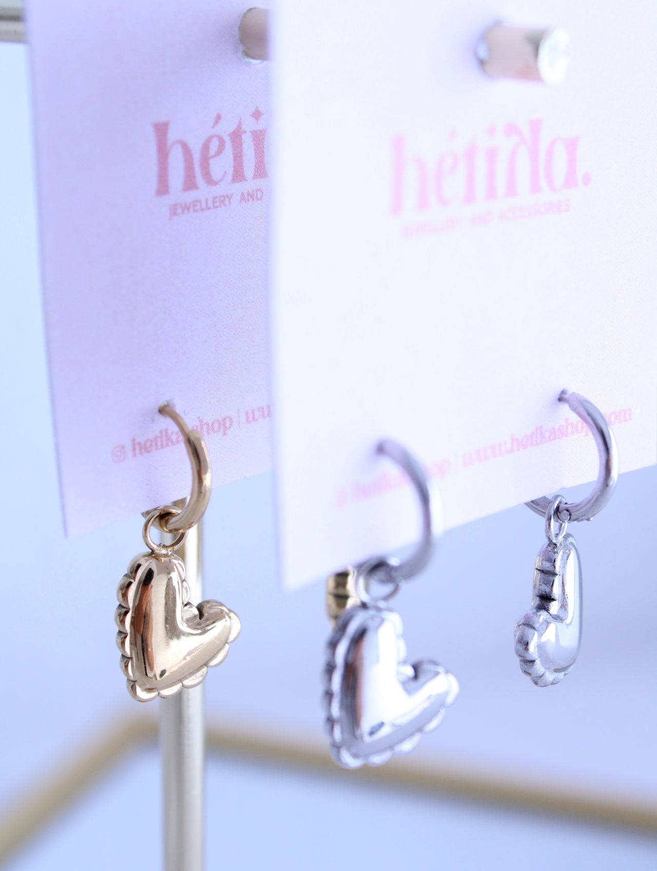 Pendientes Aro Globo de corazon