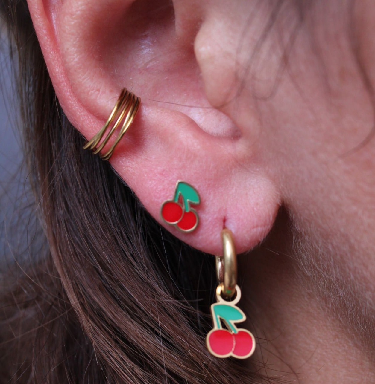 Pendientes Frutas Aro - hetikashop