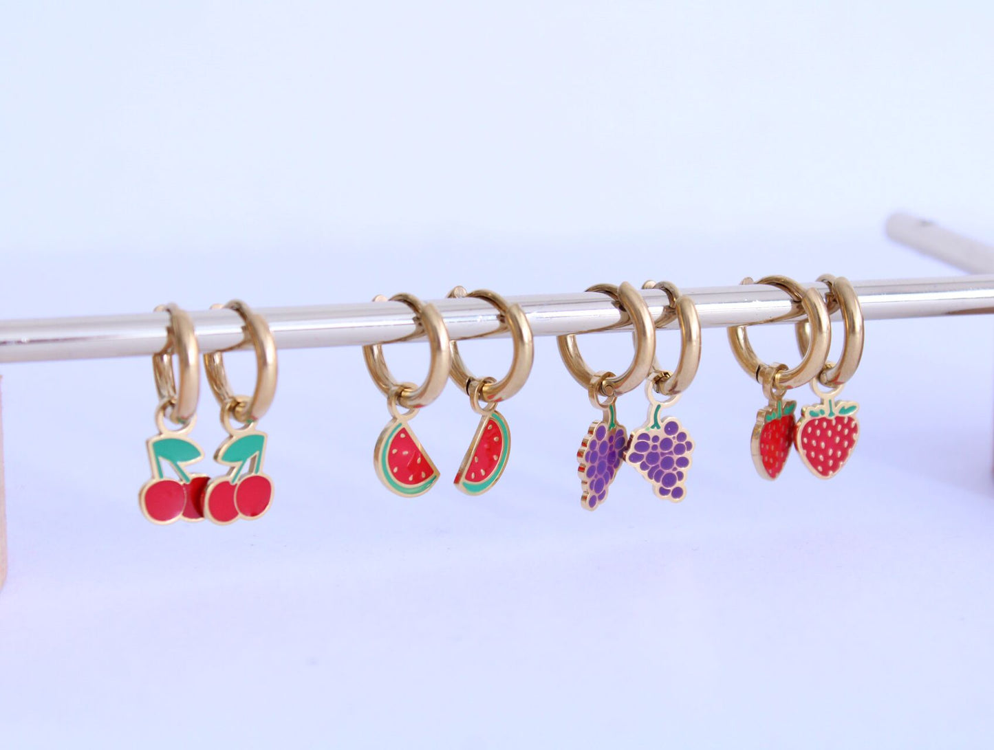Pendientes Frutas Aro - hetikashop