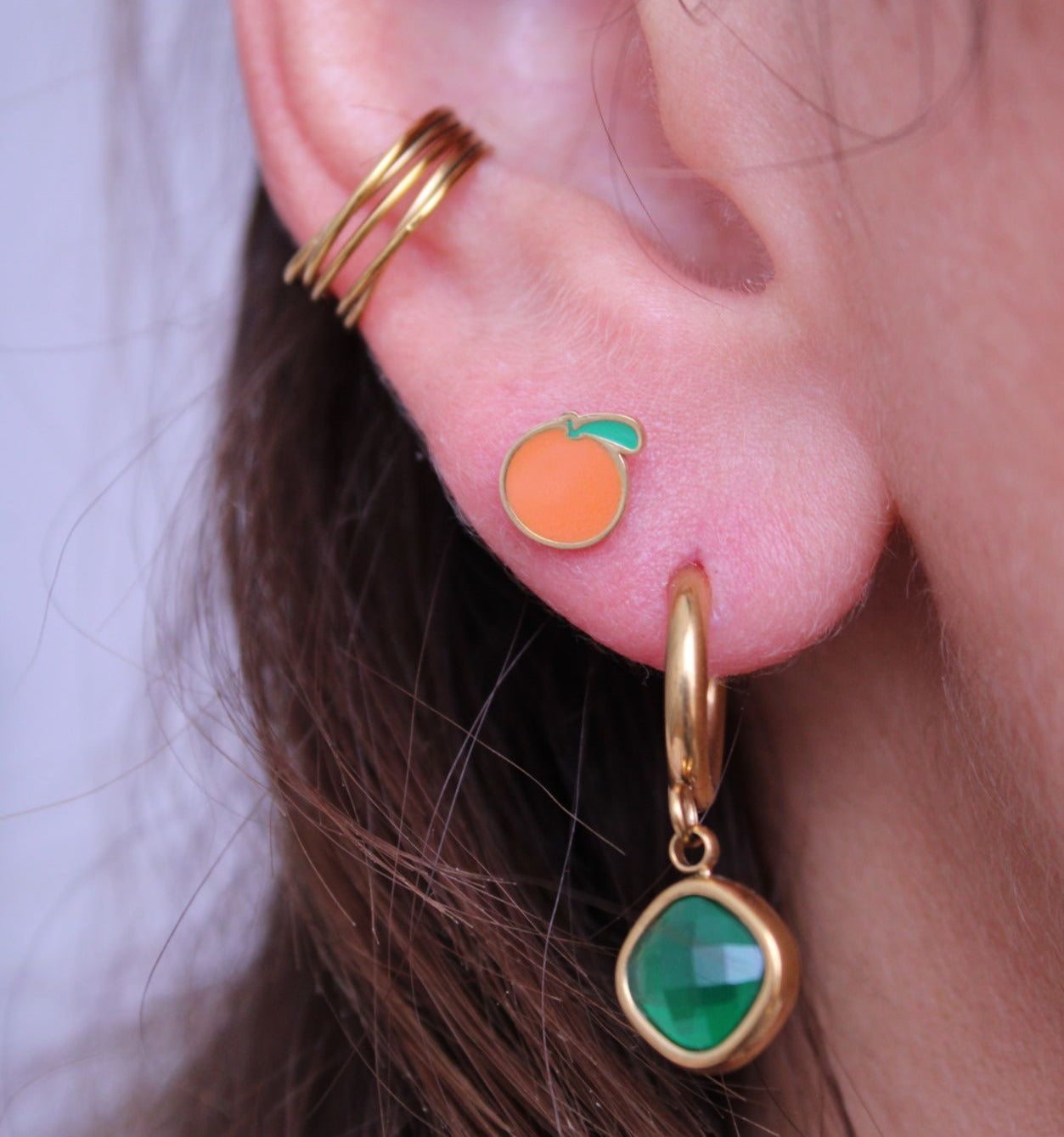 Pendientes Mini Frutas boton - hetikashop
