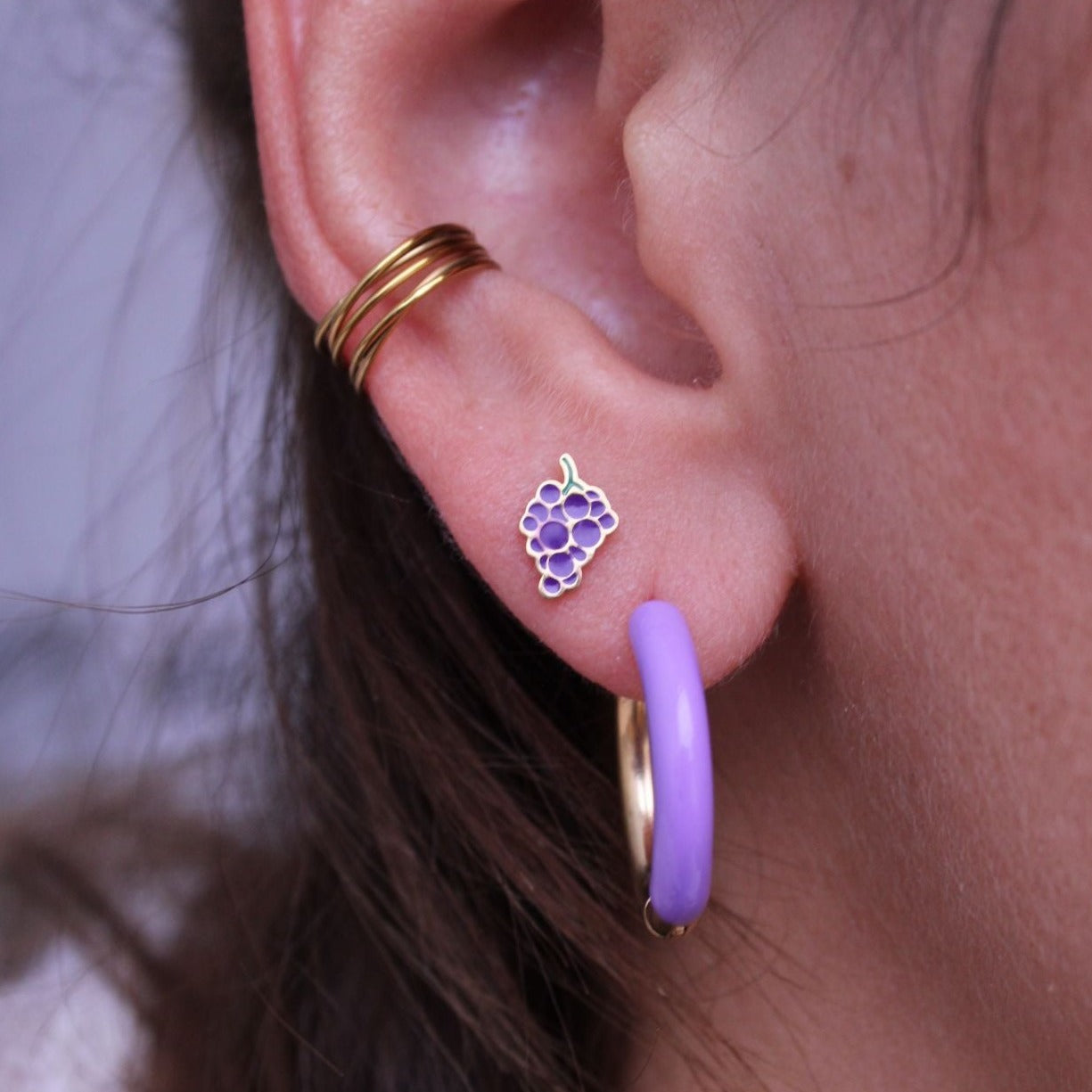 Pendientes Mini Frutas boton - hetikashop