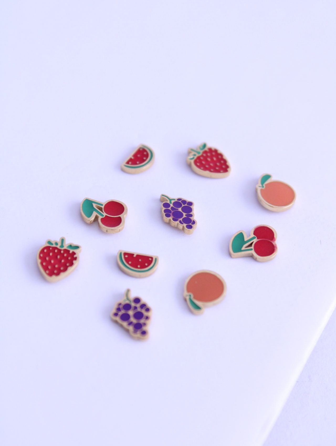 Pendientes Mini Frutas boton - hetikashop