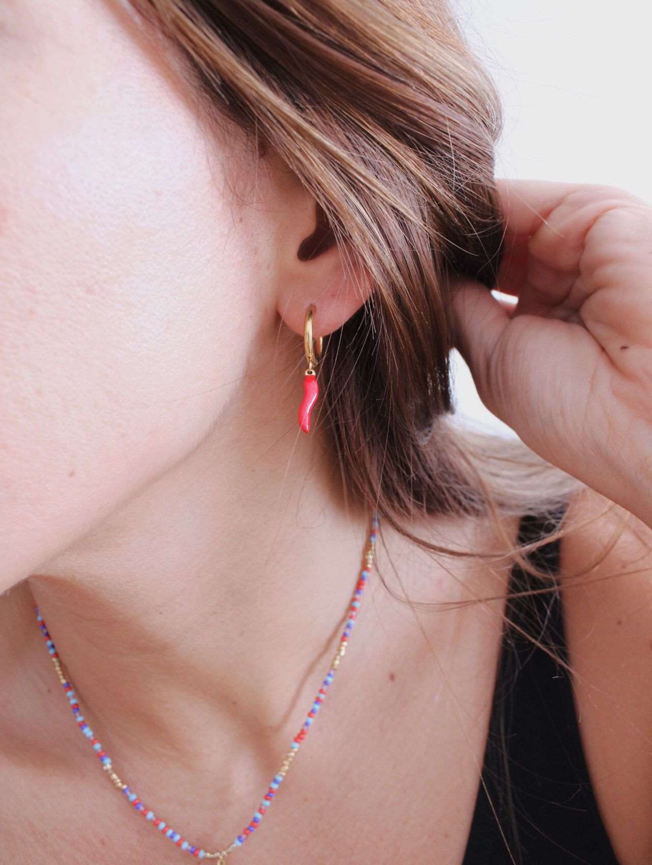 Pendiente Red Chilli - hetikashop