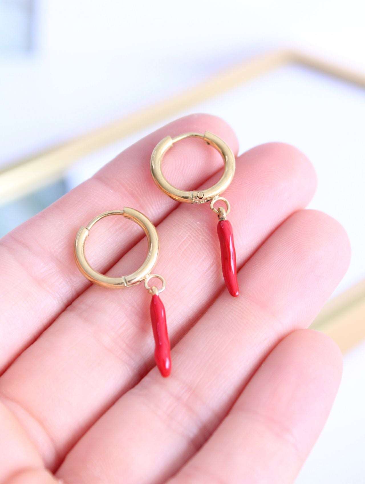 Pendiente Red Chilli - hetikashop