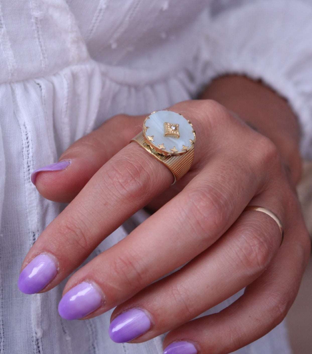Anillo Reyn Sello Nacarado - hetikashop