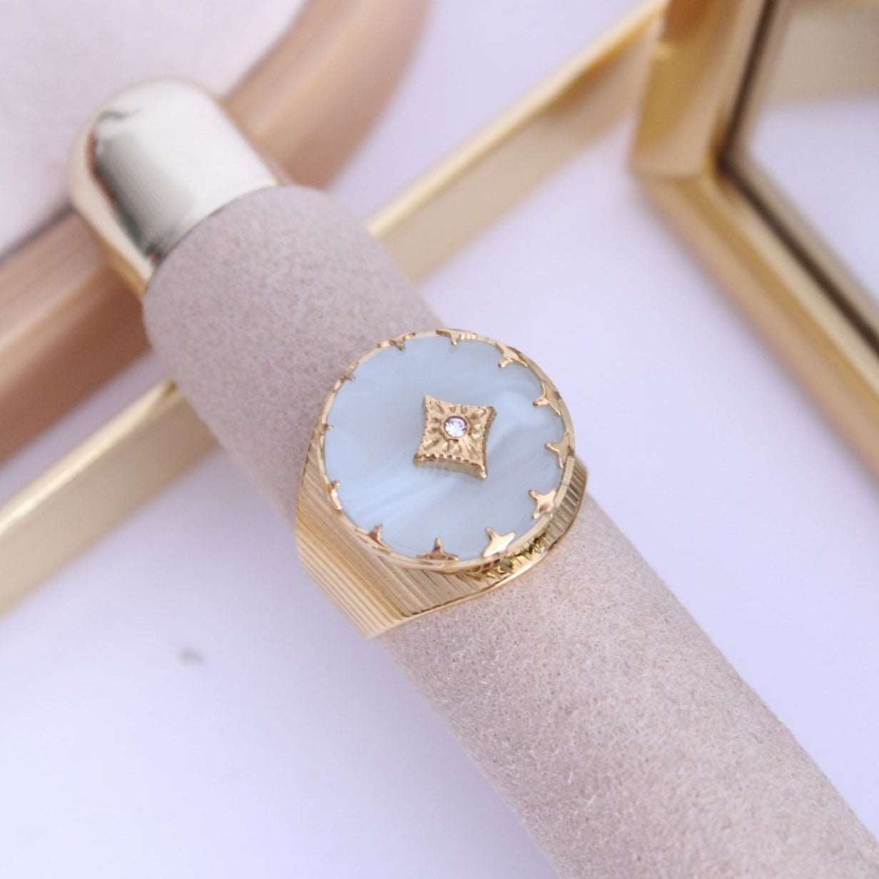 Anillo Reyn Sello Nacarado - hetikashop