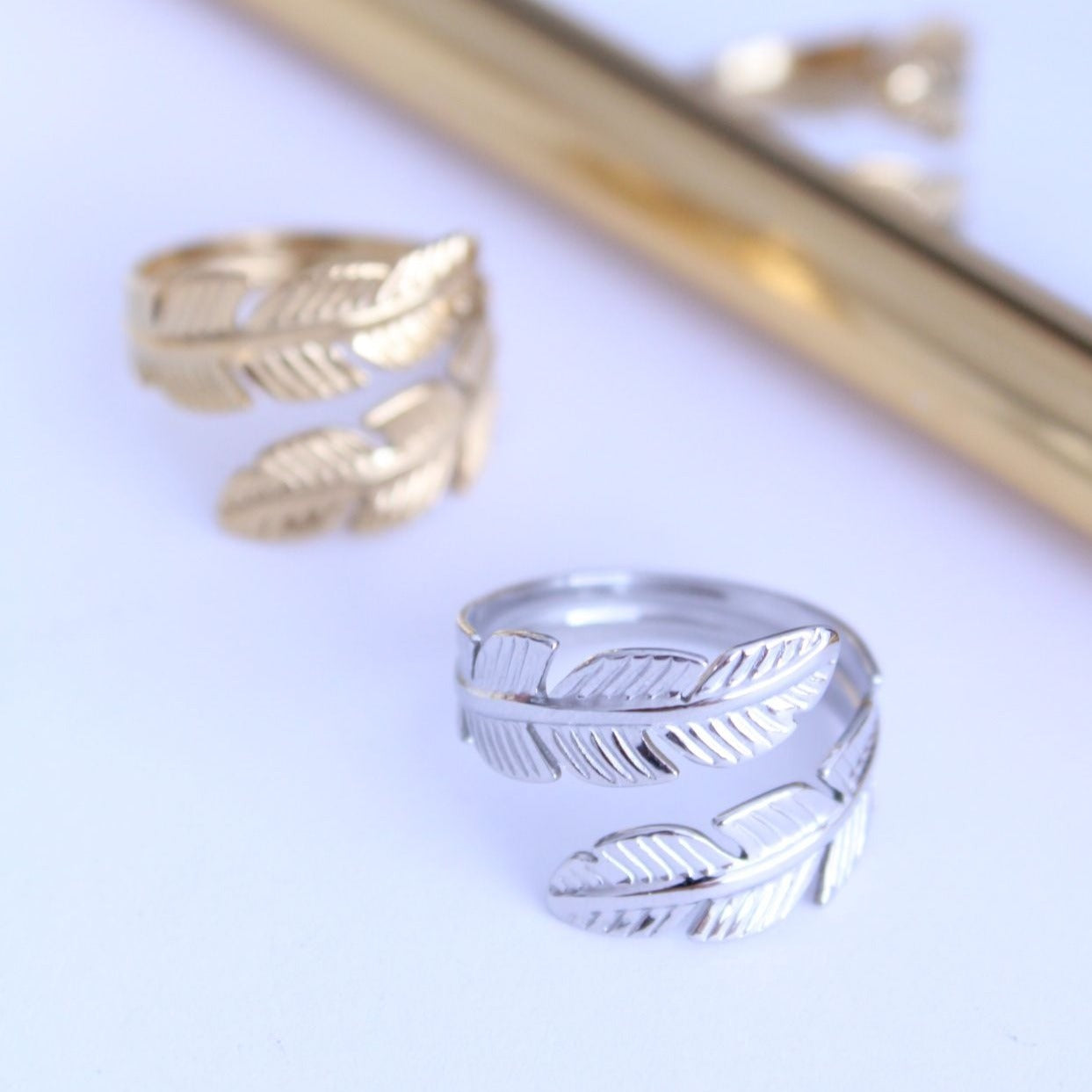 Anillo doble Pluma - hetikashop