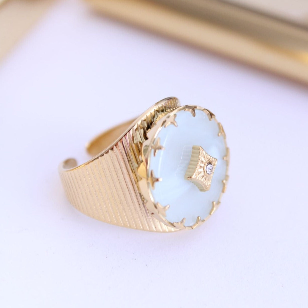 Anillo Reyn Sello Nacarado - hetikashop