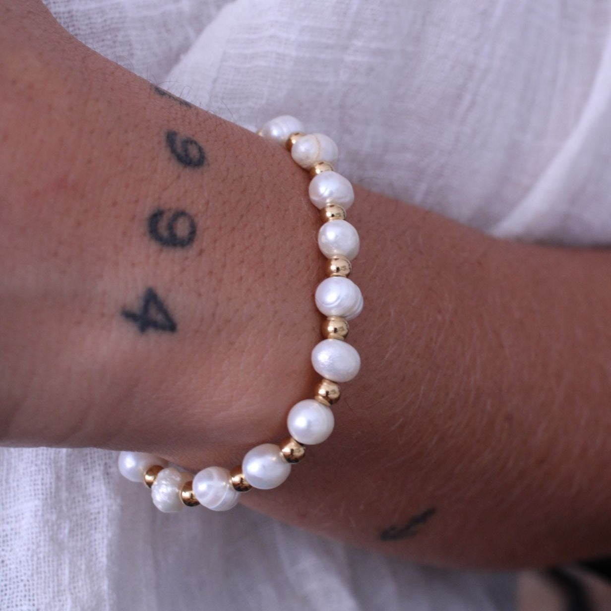 Pulsera Aria Pearl Elastizada - hetikashop