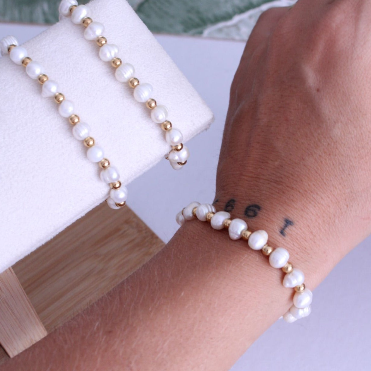 Pulsera Aria Pearl Elastizada - hetikashop