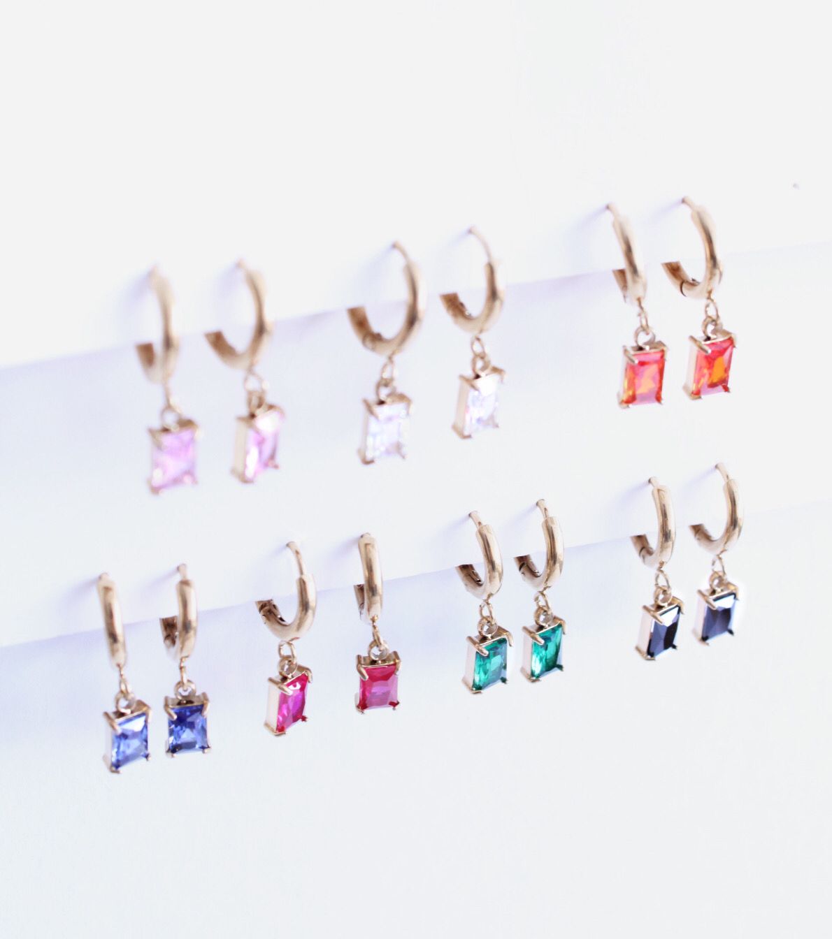 Pendientes Recty Shine - hetikashop