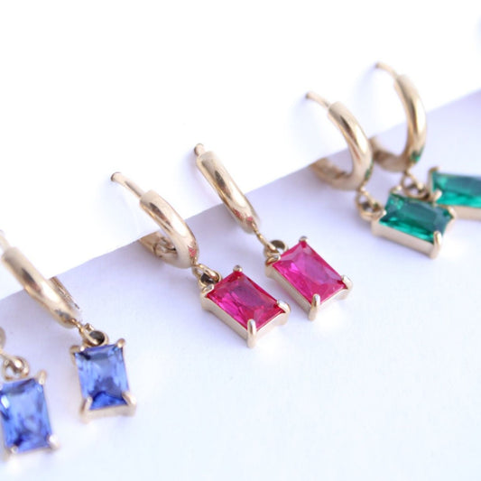 Pendientes Recty Shine - hetikashop