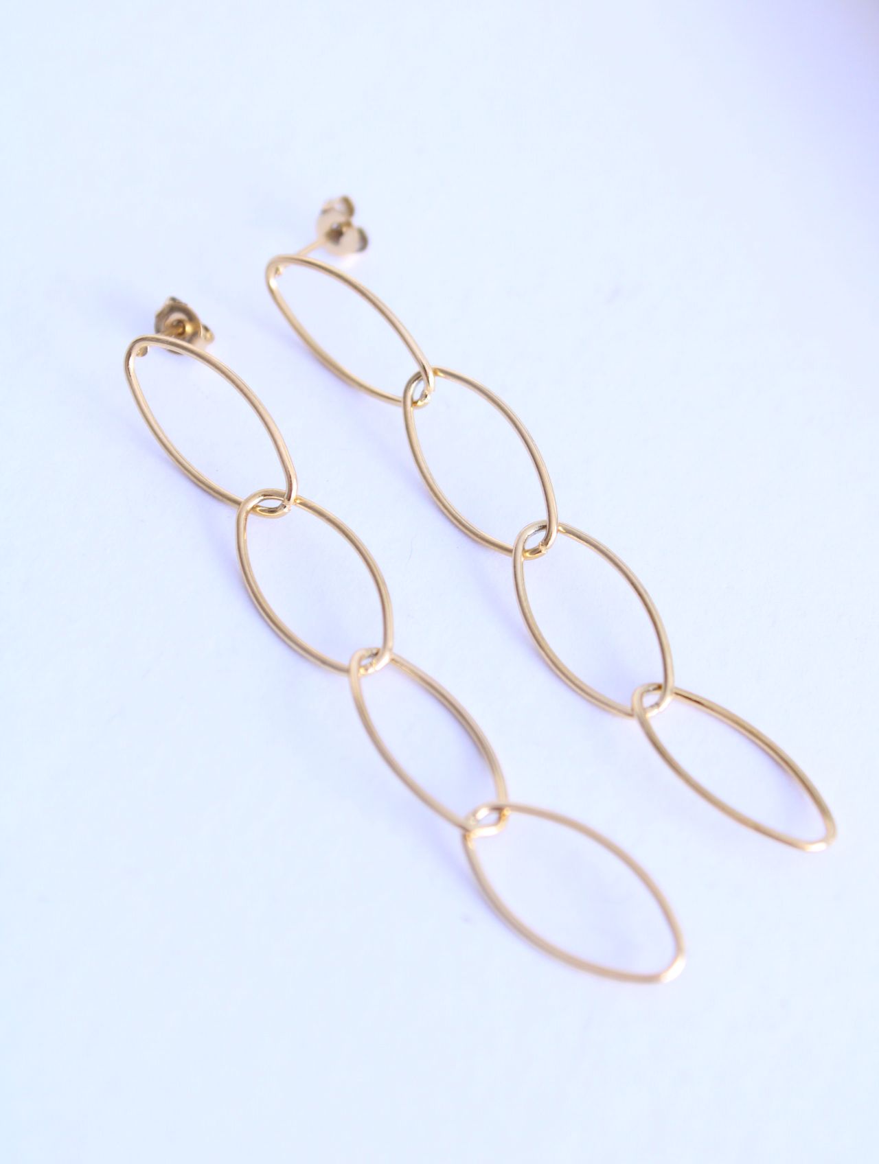Pendientes Oval en cadena - hetikashop