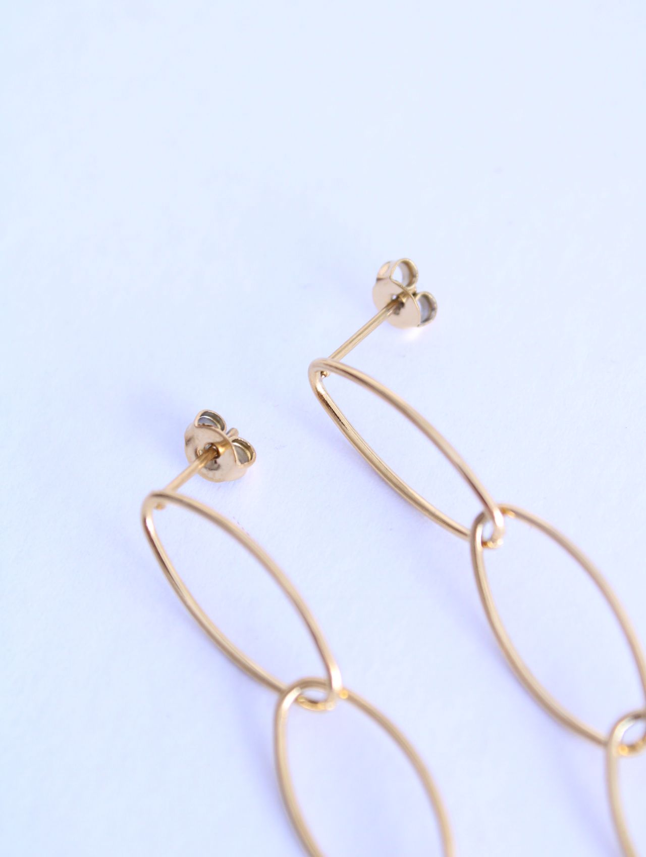 Pendientes Oval en cadena - hetikashop