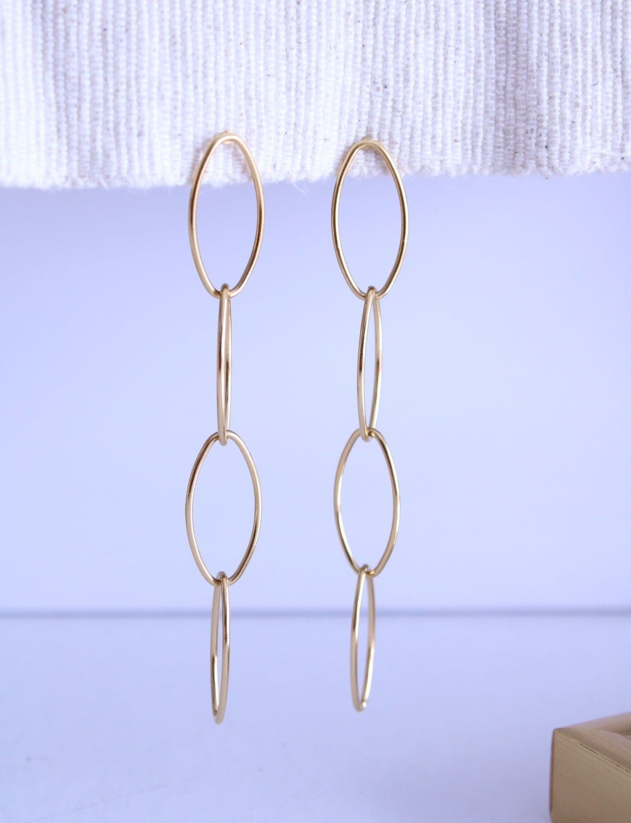 Pendientes Oval en cadena - hetikashop