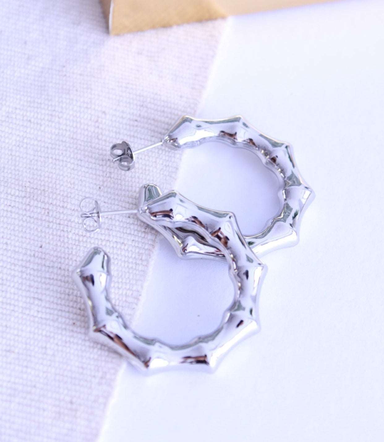 Pendientes Aro Bambú inflado. - hetikashop