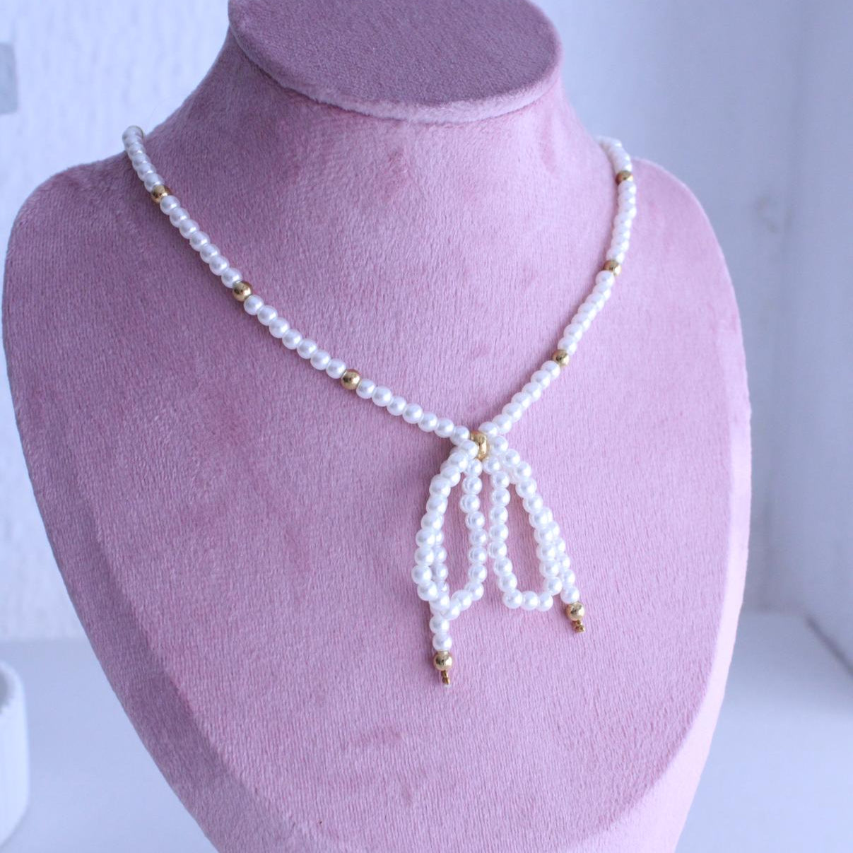 Collar Lazo perlas