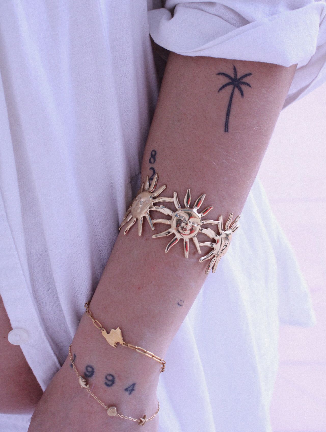 Pulsera Rígida Sol Tropé Dorada
