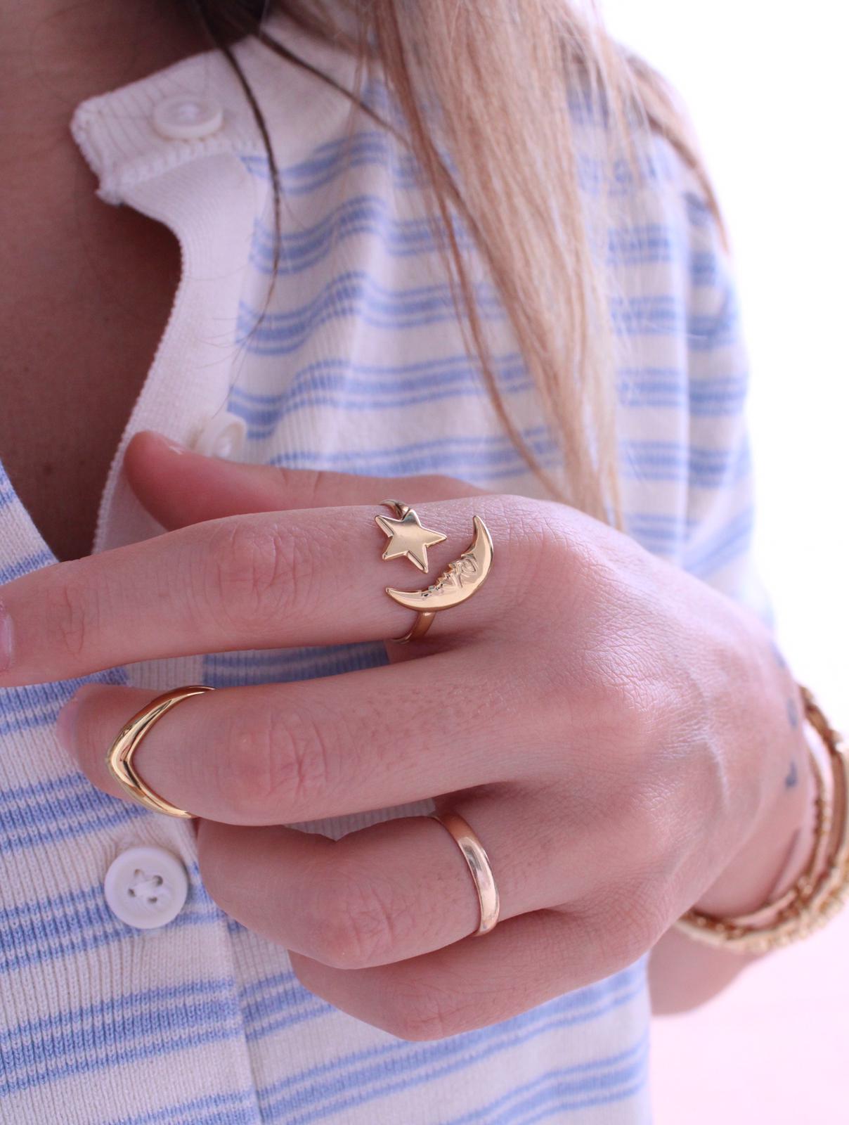 Anillo Luna y Estrella
