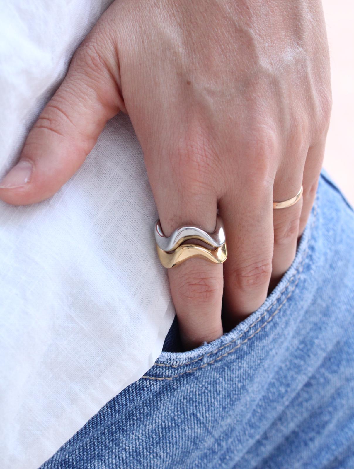 Anillo Ondas Wave
