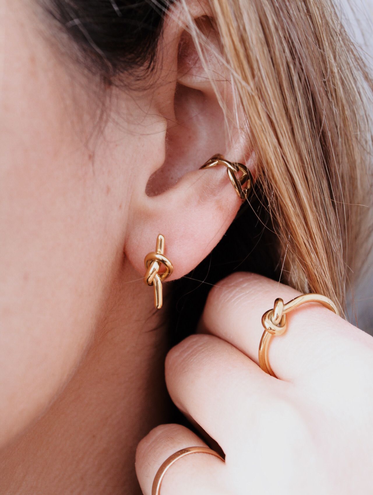 Pendientes Mini nudo - hetikashop