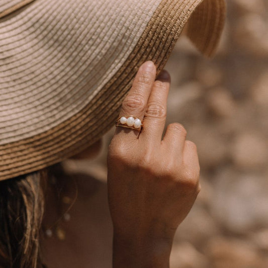 Anillo Nature Pearl Triple