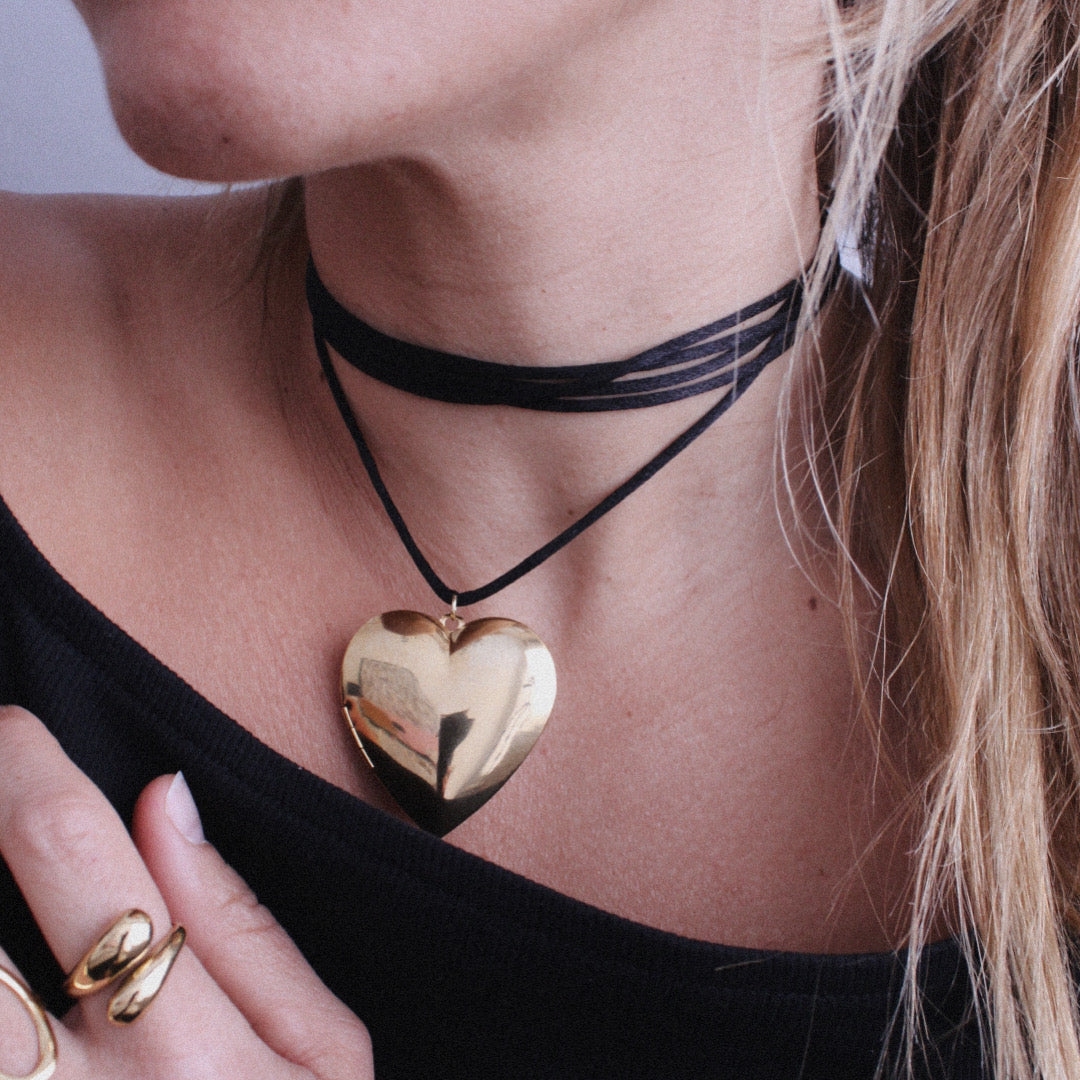 Collar Choker Corazon con dije