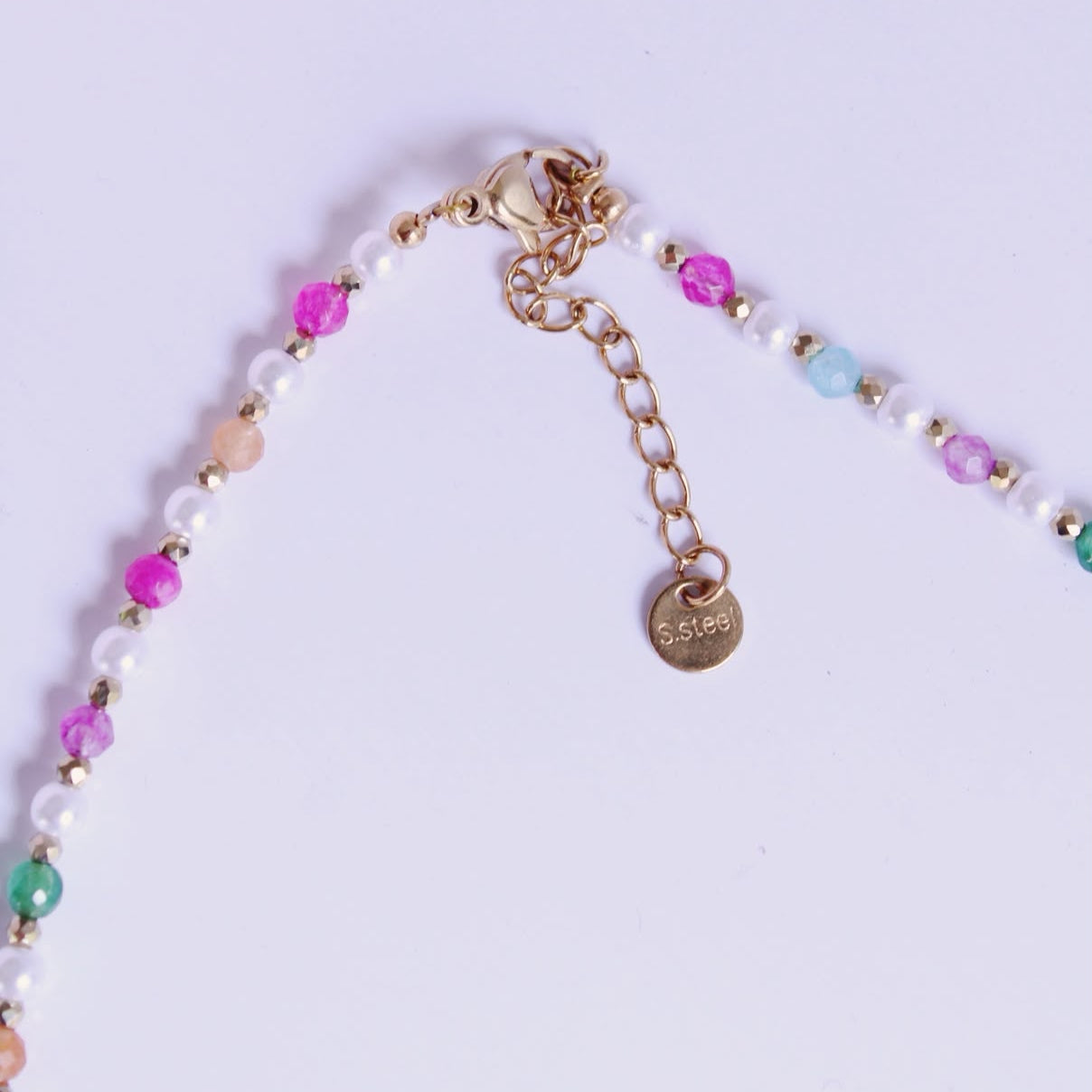 Collar Aurora – Perlas y Piedras Naturales Facetadas