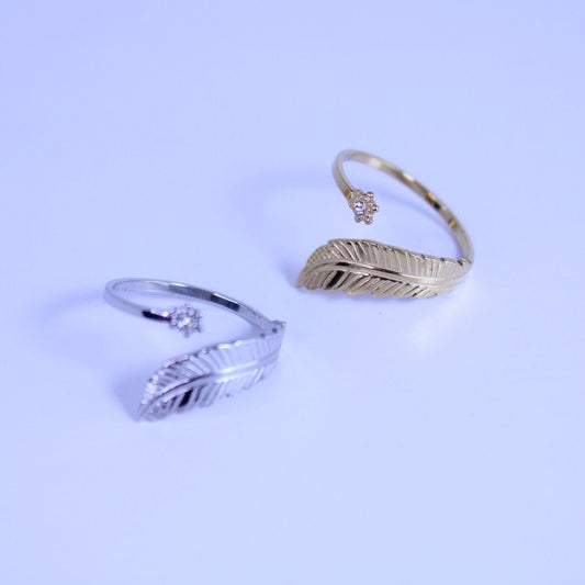 Anillo Pluma y Estrella - hetikashop