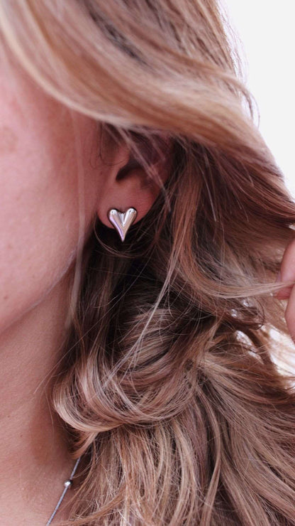 Pendientes Corazón Inflado - hetikashop