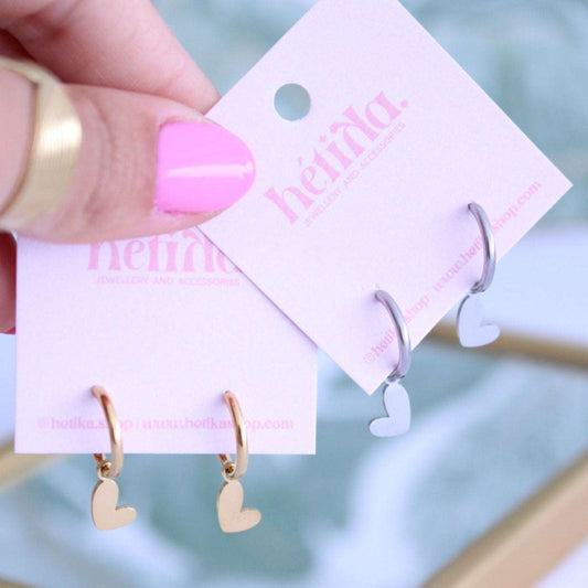 Pendientes Aro Cuore mini - hetikashop