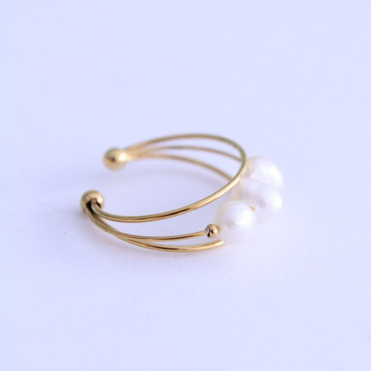 Anillo Nature Pearl Triple - hetikashop