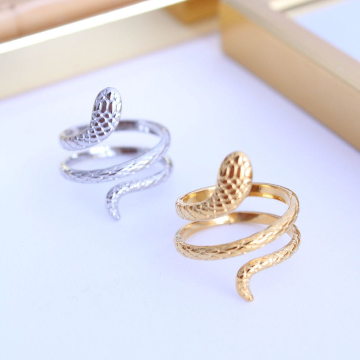 Anillo Serpiente tres niveles - hetikashop