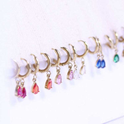 Pendientes Aro Shine Drop - hetikashop