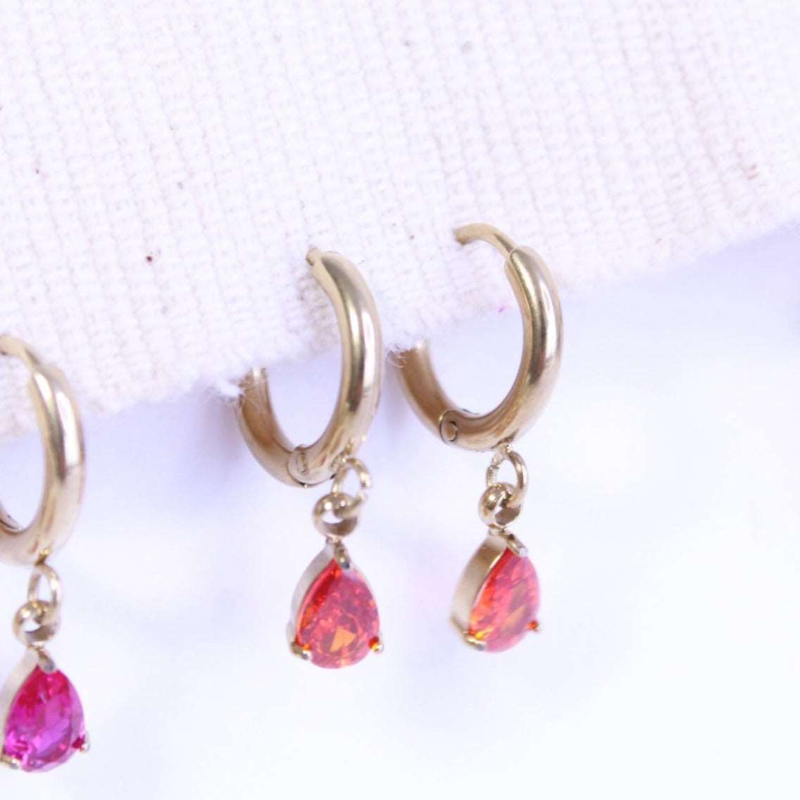 Pendientes Aro Shine Drop - hetikashop