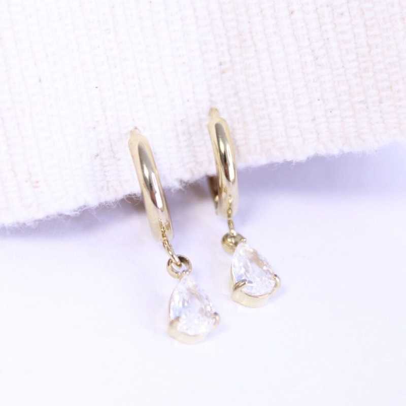 Pendientes Aro Shine Drop - hetikashop