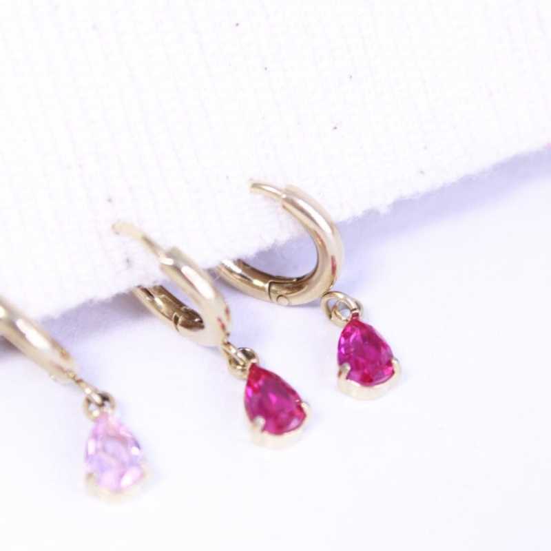 Pendientes Aro Shine Drop - hetikashop