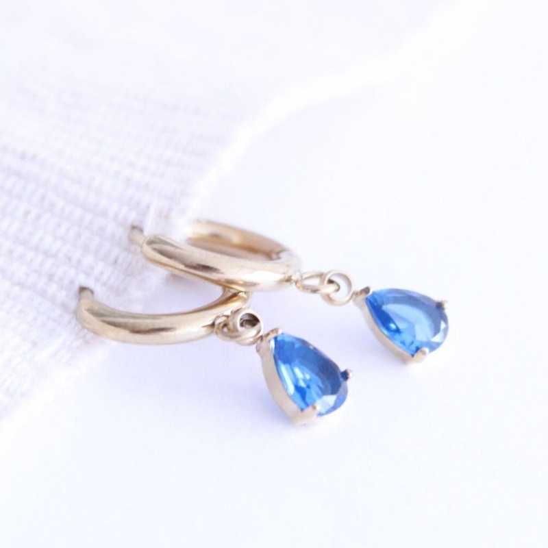 Pendientes Aro Shine Drop - hetikashop