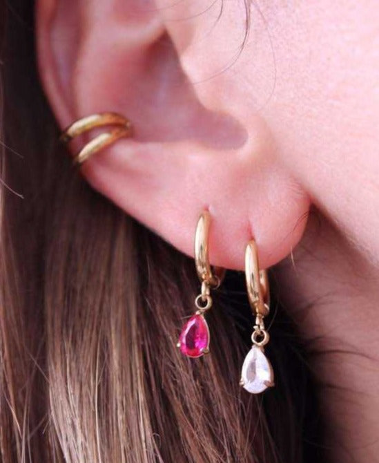 Pendientes Aro Shine Drop - hetikashop