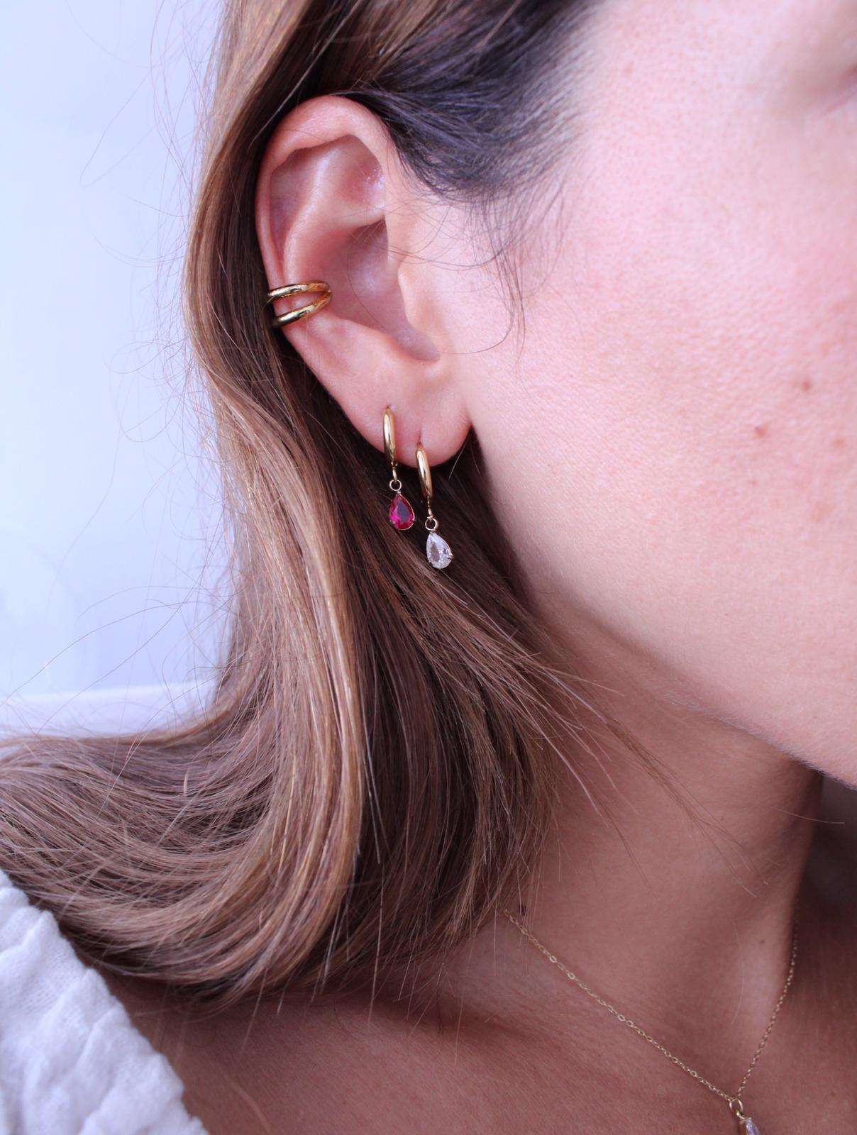 Pendientes Aro Shine Drop - hetikashop