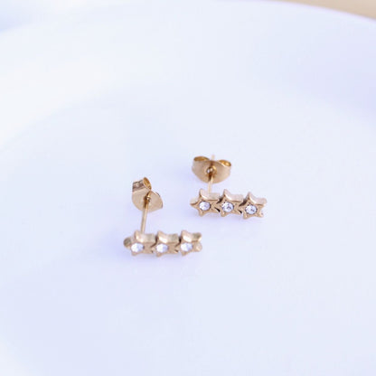 Pendientes Triple Estrella - hetikashop