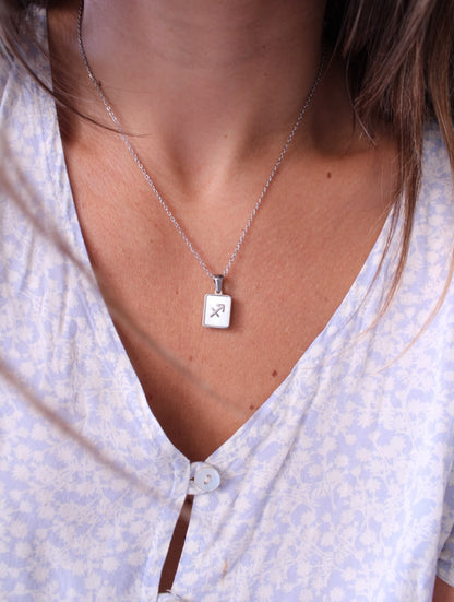 Collar signo zodiacal Sagitario, regalo de joyería resistente al agua