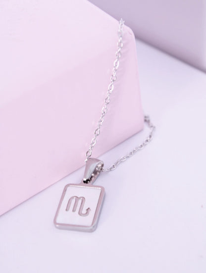 Collar Escorpio con cadena fina ajustable de acero inoxidable