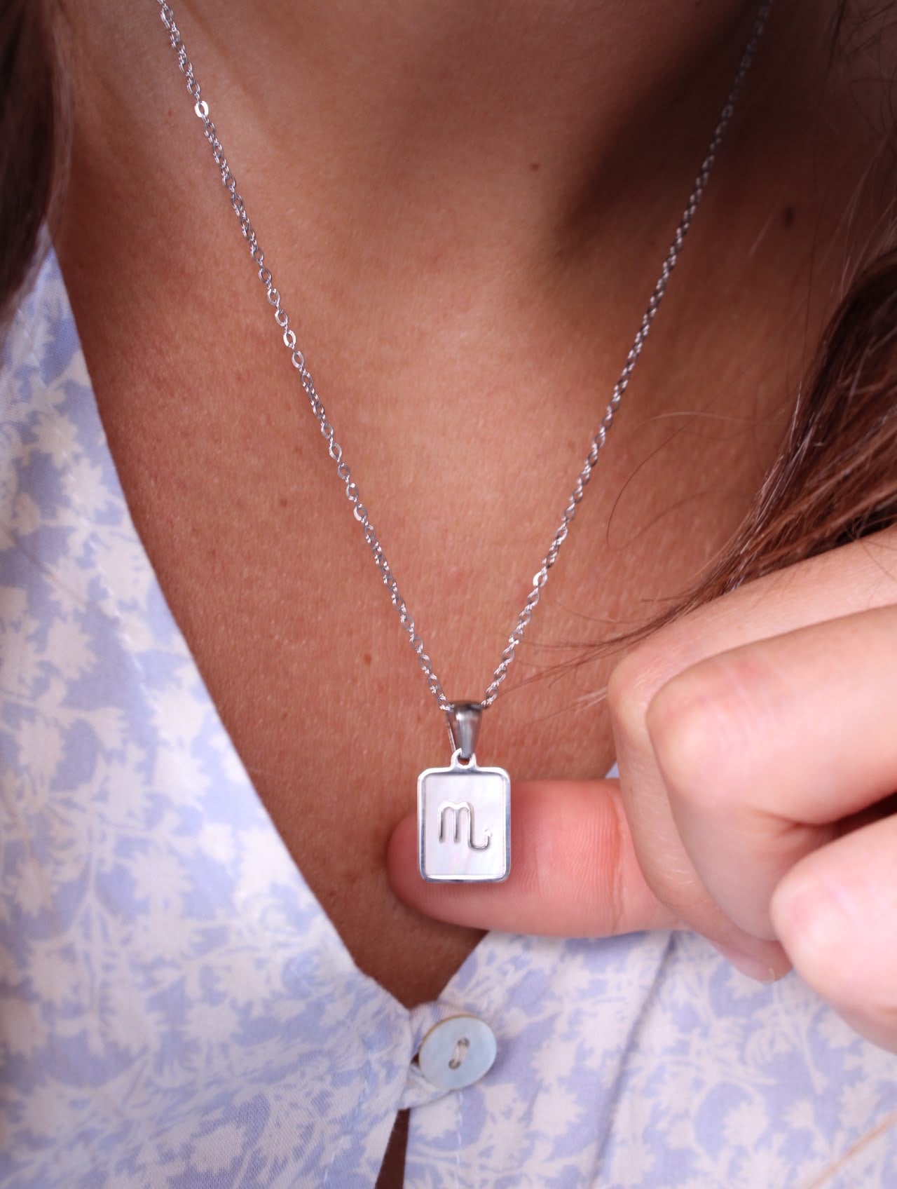 Collar signo zodiacal Escorpio, regalo de joyería resistente al agua