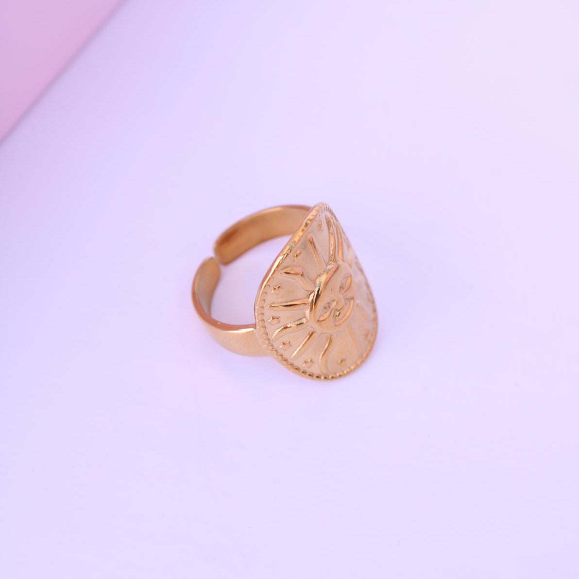 Anillo Sol Inca Gold